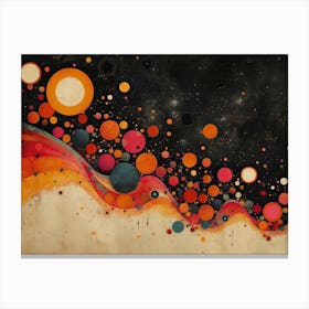 Analog Fusion: A Tapestry of Mixed Media Masterpieces Abstract Painting Canvas Print