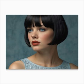 Woman With Bangs Canvas Print