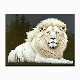 White Lion 25 Canvas Print