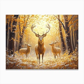 Deer In The Forest 9 Canvas Print