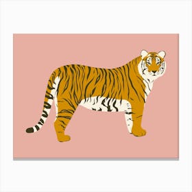 Tiger - Pink Canvas Print