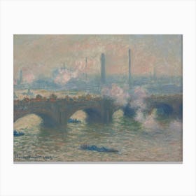 Waterloo Bridge, Gray Day (1903), Claude Monet Canvas Print