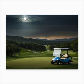 Golf Cart At Night Canvas Print