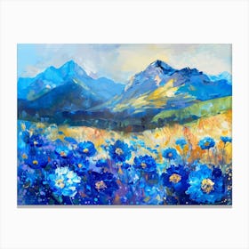 Blue Flowers 86 Canvas Print