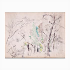 Trees, Encagnane And The Pilon Du Roi, Paul Cézanne Canvas Print