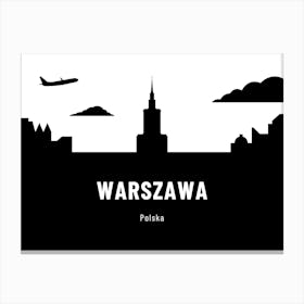 Warsaw Poland travel poster Canvas Print
