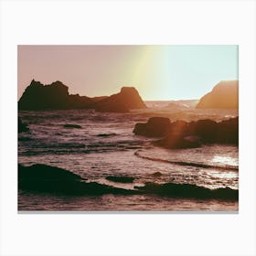 Rocky Sun Kissed Tides Canvas Print