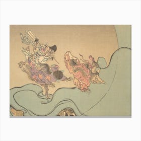 Night Parade of A Hundred Demons Kawanabe Kyosai Vintage Japanese Woodblock Print Yokai 13 Canvas Print