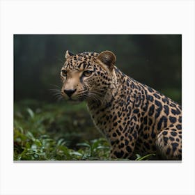 Leopard In The Forest 1 Canvas Print