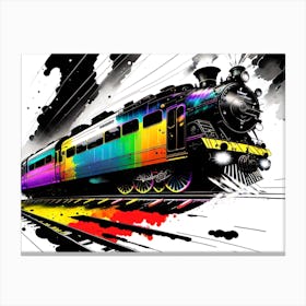 Train On The Tracks 1 Canvas Print