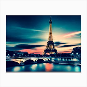 Eiffel Tower At Dusk 1 Canvas Print