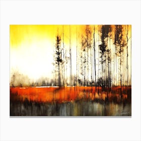 Autumn Marsh - Fall Abstract Canvas Print