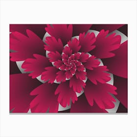 3d Pink Leaf Blooms Canvas Print