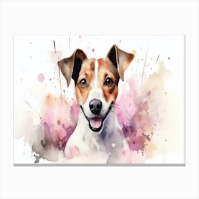 Watercolor Dog Portrait Canvas Print