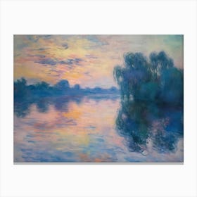 Contemporary Artwork Inspired By Claude Monet 3 Canvas Print