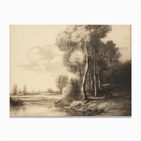 Landscape With Trees Canvas Print