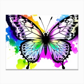 Rainbow Butterfly Canvas Print