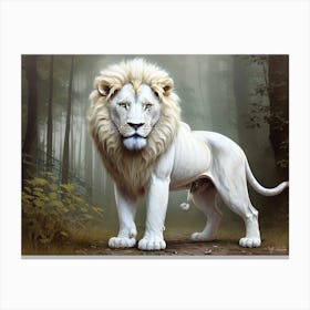 White Lion 7 Canvas Print