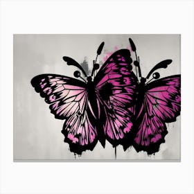 Pink Butterflies 12 Canvas Print