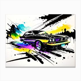 Ford Mustang Painting Canvas Print