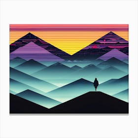 Landscape With Mountains Canvas Print