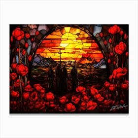 Poppies At Sunset - Lest We Forget Canvas Print