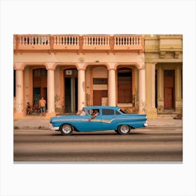Havana City Tones Vintage Car Warm Summer Canvas Print