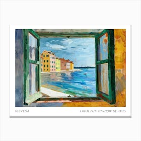 Rovinj From The Window Series Poster Painting 4 Canvas Print