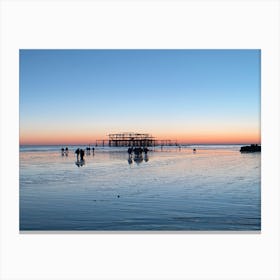 Brighton West Pier At Sunset Canvas Print