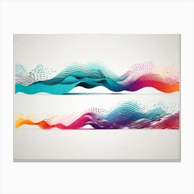 Abstract Wave Banners Canvas Print