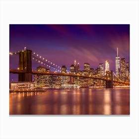 Brooklyn Bridge New York City Sunset Canvas Print