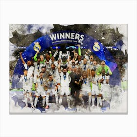 Real Madrid Winners Canvas Print