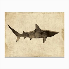 Isistius Genus Shark Silhouette 1 Canvas Print