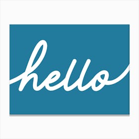 Hello Blue Canvas Print