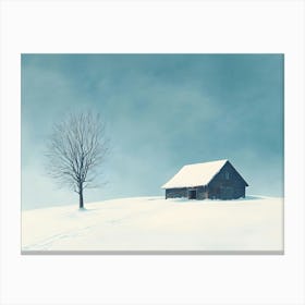 Minimal Winter Scene 10 Canvas Print