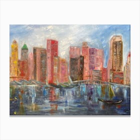 Summertime in  New York City Canvas Print