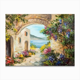 Mediterranean Garden Canvas Print