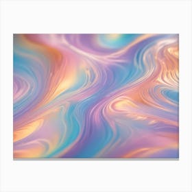 An Abstract Background Of Swirling, Flowing Lines In Shades Of Pastel Pink, Blue, And Yellow, Creating A Soft And Dreamy Aesthetic Canvas Print