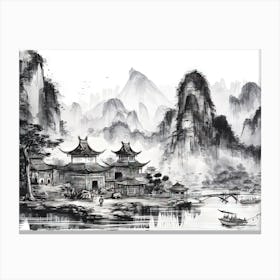 Chinese Village 2 Canvas Print