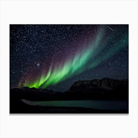 Aurora Borealis Beautiful Northern Lights Nature Canvas Print