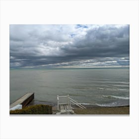 Cloudy Sky Over Lake Michigan Canvas Print