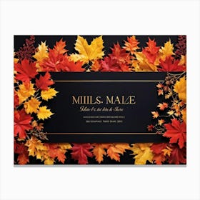 An Exuberant Autumn Sale Banner Adorned With Intricate Designs Revealing An Exciting Juxtaposition (5) 1 Canvas Print