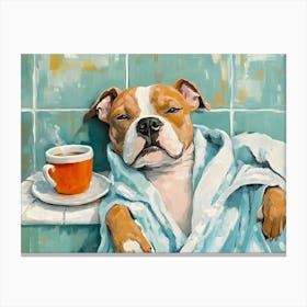 Pitbull Spa Day 10 Canvas Print