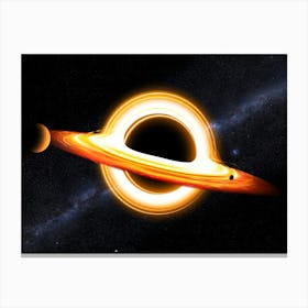 Gargantua - Black Hole and Milky Way Canvas Print