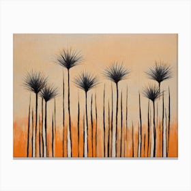 Australian orange native flowers Canvas Print