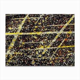 Black Abstraction Rain In Space 1 Canvas Print