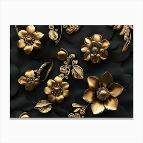 Gold Brooches Canvas Print