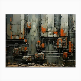 Industrial Wall 3 Canvas Print
