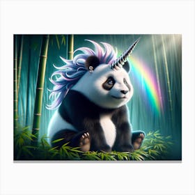 Unicorn-Panda Fantasy Canvas Print
