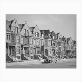 Old Brownstone Buildings Which Are Now Occupied By African Americans, Chicago, Illinois By Russell Lee Canvas Print